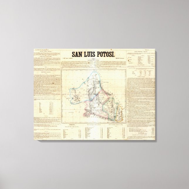 San Luis Potosi, Mexiko Canvastryck (Framsida)