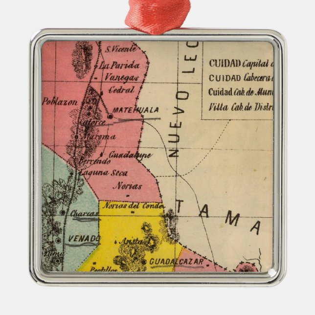 San Luis Potosi, Mexiko Julgransprydnad Metall (Framsidan)