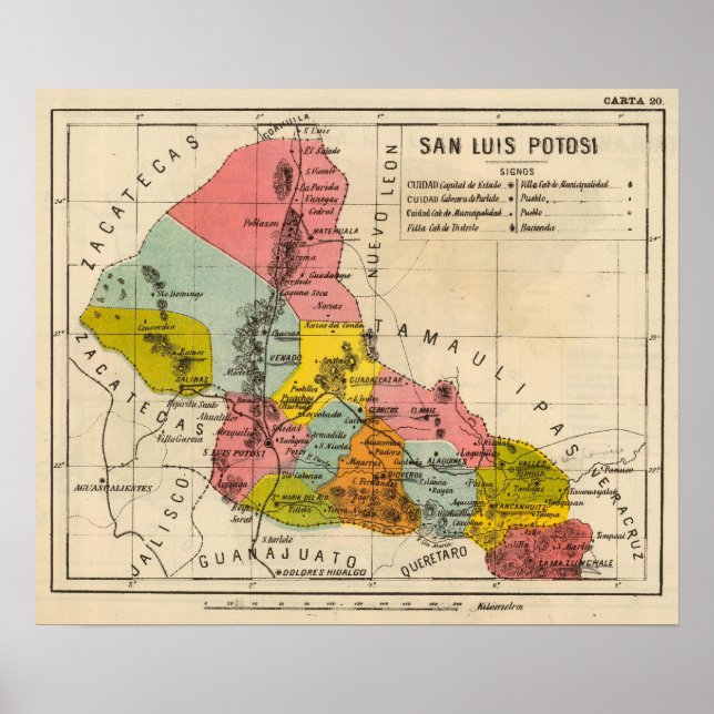 San Luis Potosi, Mexiko Poster (Framsidan)