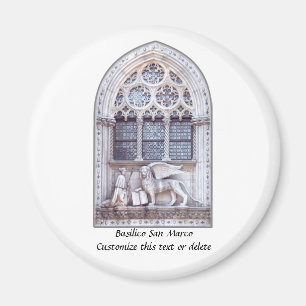 San Marco bevingat lejont fönster Magnet