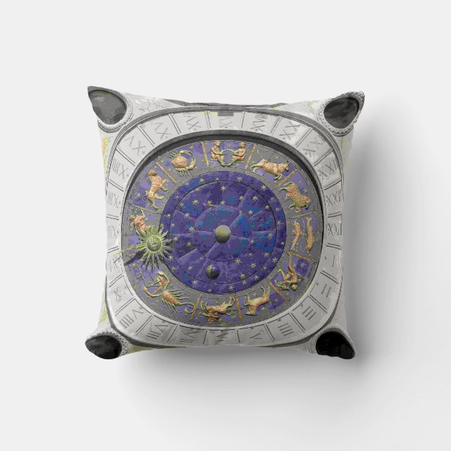 san Marco Clocktower 's-zodiac Kudde (Framsida)