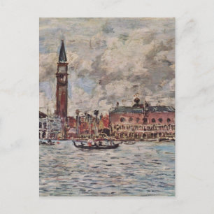 San-Marco-kvadraten i Venedig av Eugene Boudin Vykort