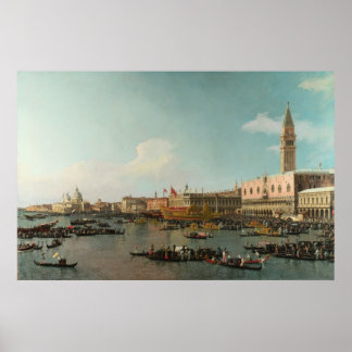 San Marco-området på Ascensionsdagen (av Canaletto Poster