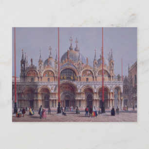 San Marco, Venedig, graverad av Brizeghel (litho) Vykort