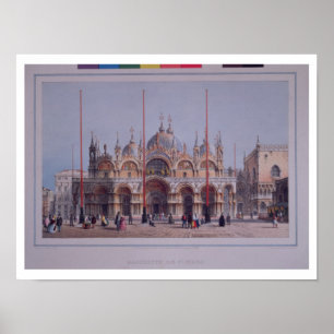 San Marco, Venedig som inristas av Brizeghel Poster