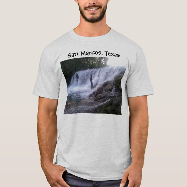 San Marcos River nedgångT-tröja Tee (Framsida)