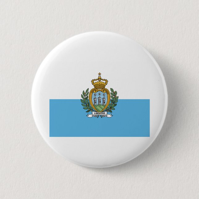 San Marein - San Marino Flagga Knapp (Framsida)