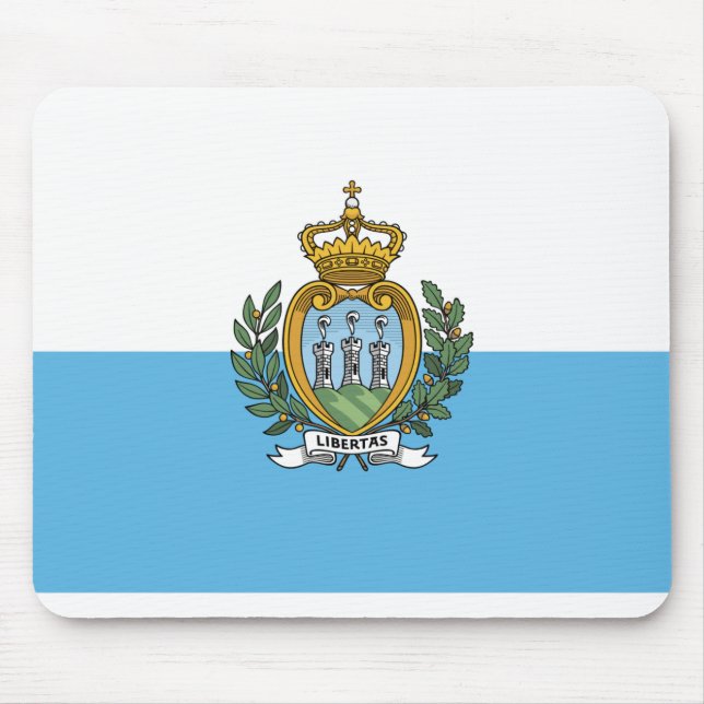 San Marein - San Marino Flagga Musmatta (Framsidan)