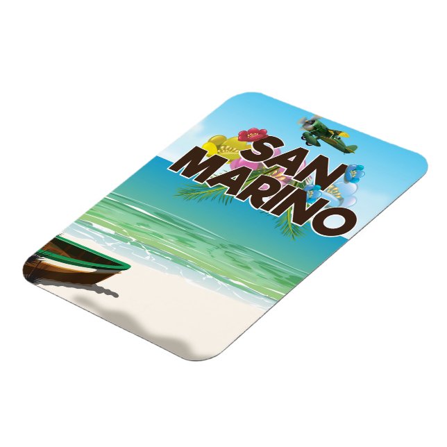 San Marino Beach-resor reseaffisch Magnet (Vänstra Sidan)