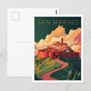 San Marino Berömd Travel Ställe Vykort