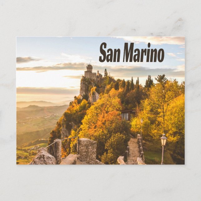 San Marino Europe Three Torn Vykort (Framsida)