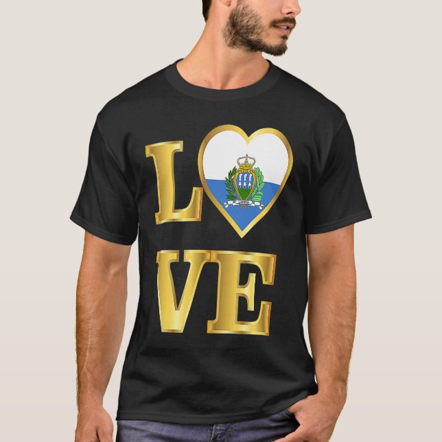 San Marino Flag Sammarinese Pride and Love T Shirt (Framsida)