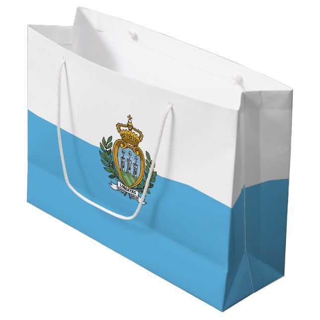 San-Marino flagga (Framsidan Vinklad)