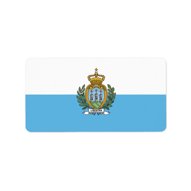 San-Marino flagga Adressetikett (Framsidan)