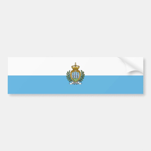 San Marino Flagga Bildekal (Framsidan)