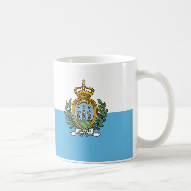 San Marino Flagga Ceramic Coffee Mugg (Höger)