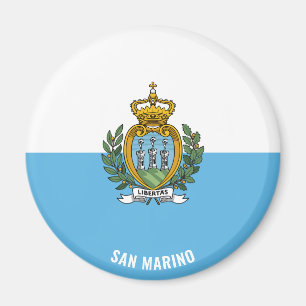 San Marino Flagga Charming Patriotic Magnet