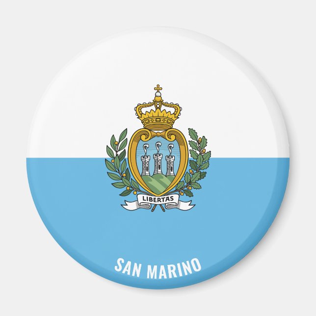 San Marino Flagga Charming Patriotic Magnet (Framsidan)