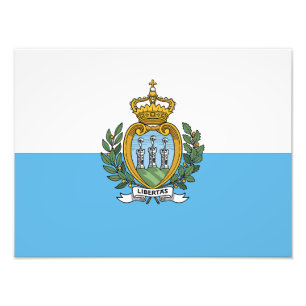 San Marino-flagga Fototryck