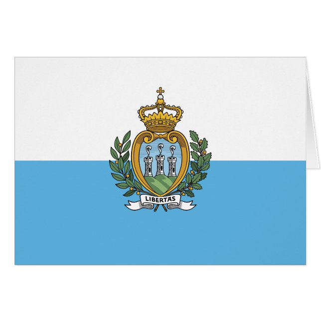 San Marino Flagga Hälsningskort (Framsidan Horizontal)