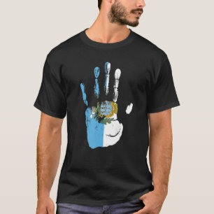 San Marino Flagga Hand Manar Women Kids T Shirt