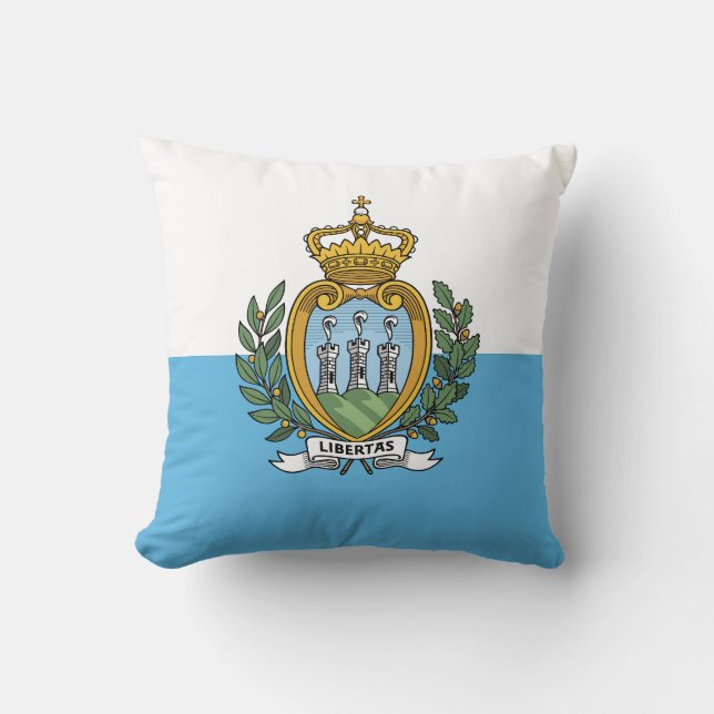 San Marino Flagga Kudde (Framsida)
