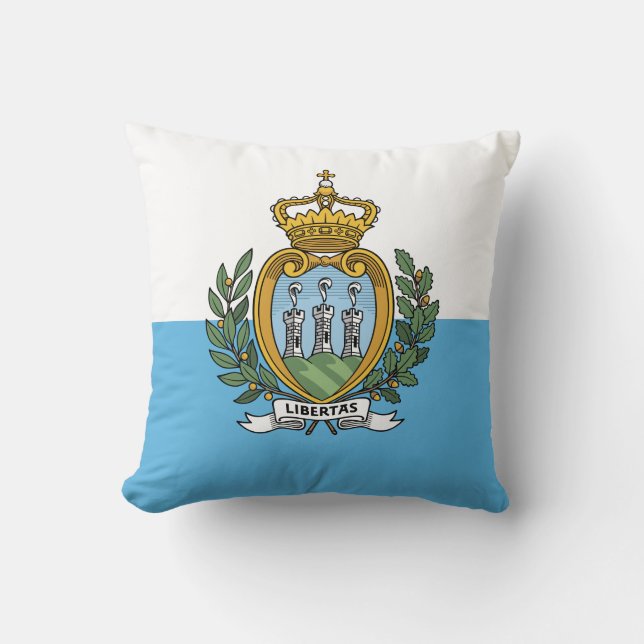 San Marino Flagga Kudde (Framsida)