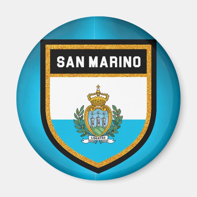 San Marino Flagga Magnet (Framsidan)