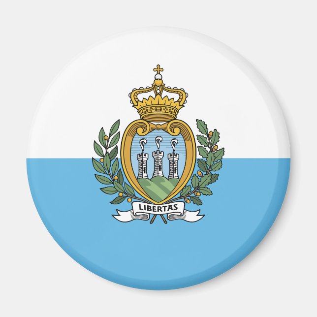 San Marino Flagga Magnet (Framsidan)