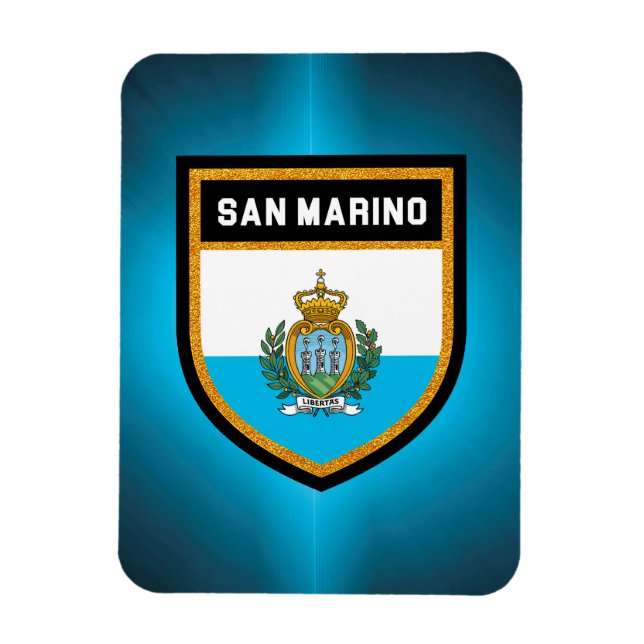 San Marino Flagga Magnet (Vertikal)