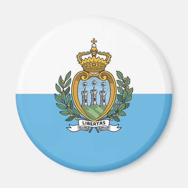 San Marino Flagga Magnet (Framsidan)