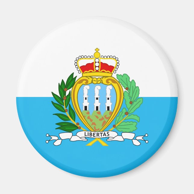 San Marino Flagga Magnet (Framsidan)