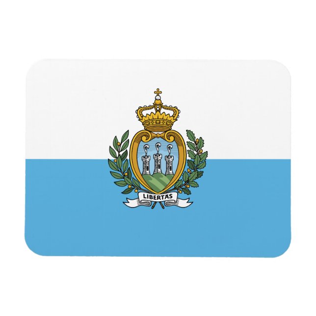 San Marino Flagga Magnet (Horisontell)