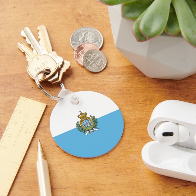 San-Marino flagga Nyckelring (Skrivbord)