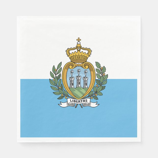 San Marino Flagga Pappersservett (Framsidan)