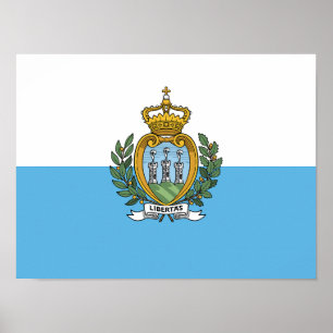 San Marino-flagga Poster