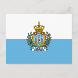 San Marino Flagga Postkort Vykort