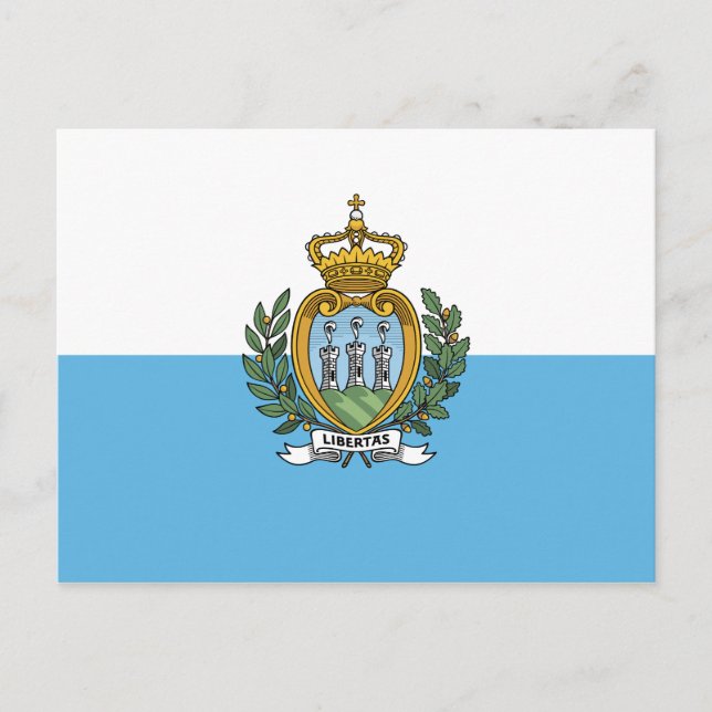 San Marino Flagga Postkort Vykort (Framsida)