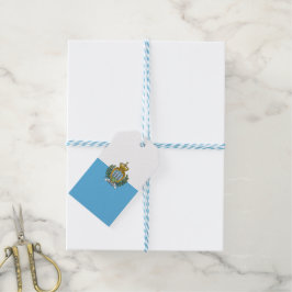 San-Marino flagga Presentetikett