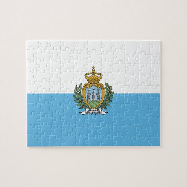 San-Marino flagga Pussel (Horisontell)