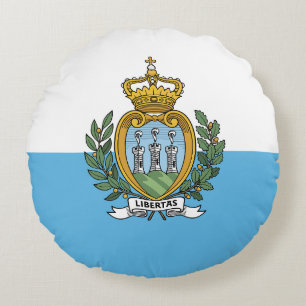 San Marino-flagga Rund Kudde