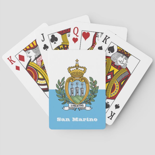 San Marino-Flagga, San Marino-spelkort Casinokort (Baksidan)