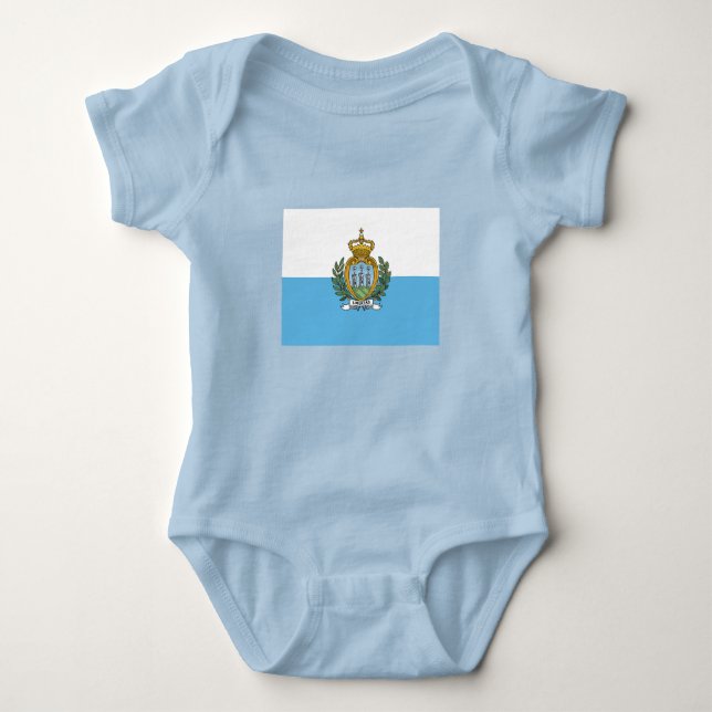 San Marino Flagga T Shirt (Framsida)