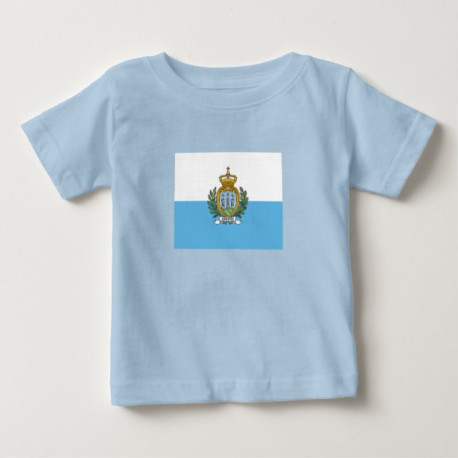 San Marino Flagga T Shirt (Framsida)