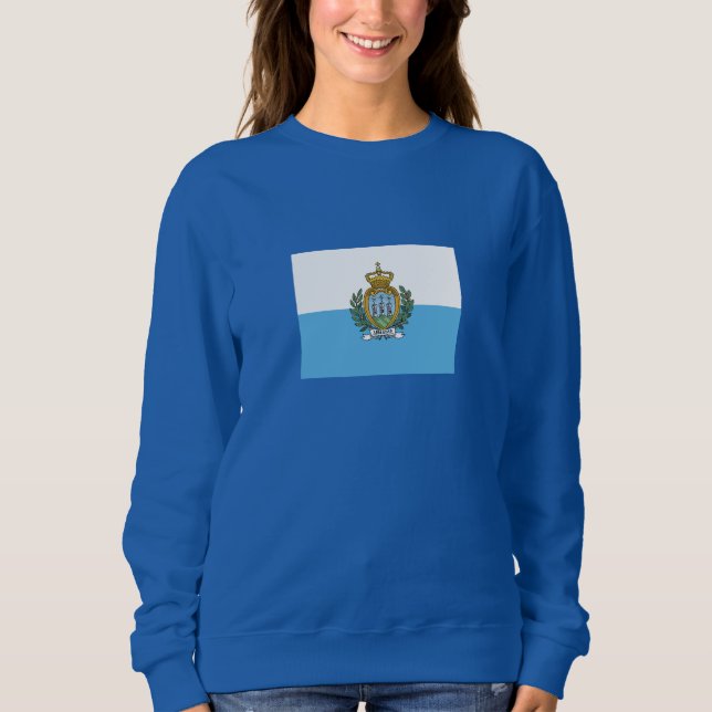 San Marino-flagga T Shirt (Framsida)
