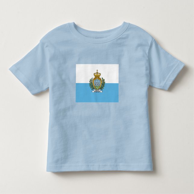 San Marino Flagga T Shirt (Framsida)