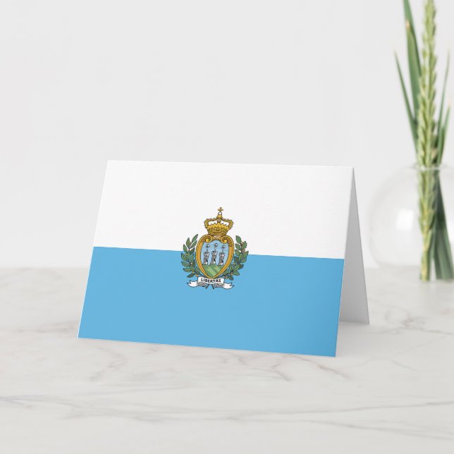 San-Marino flagga Tack Kort (Framsida)