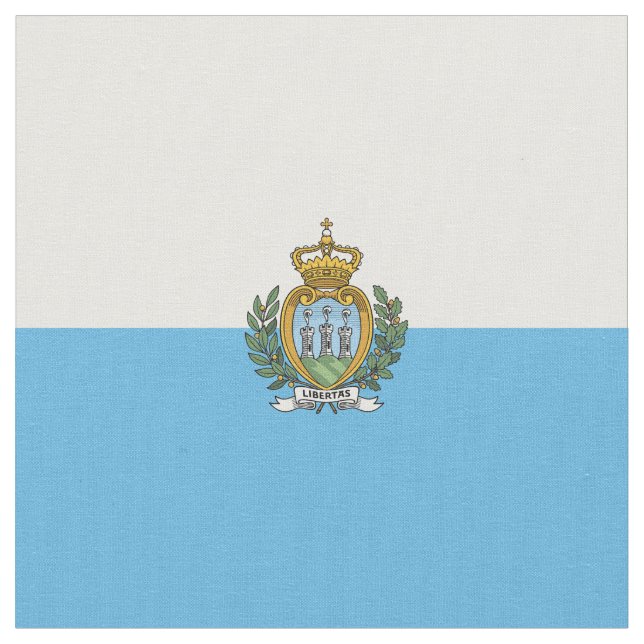 San-Marino flagga Tyg (Närbild)
