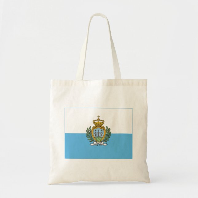 San Marino-flagga Tygkasse (Framsidan)
