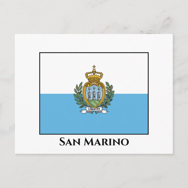 San Marino Flagga Vykort (Framsida)